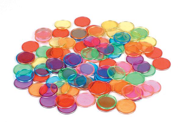Magnetic Ring Counting Chips 100 pieces Teaching Resource use with a Magnet